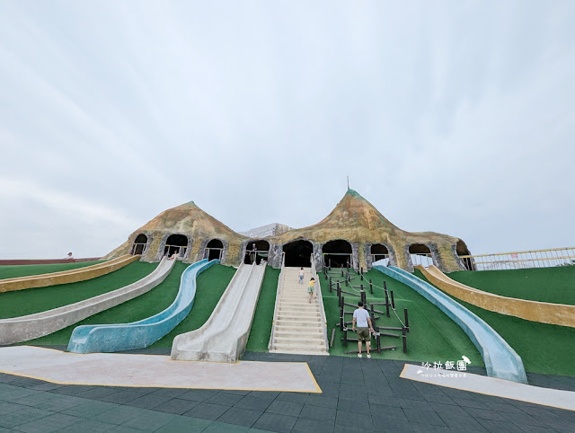 苗栗竹南獅山親子公園火炎山地景溜滑梯